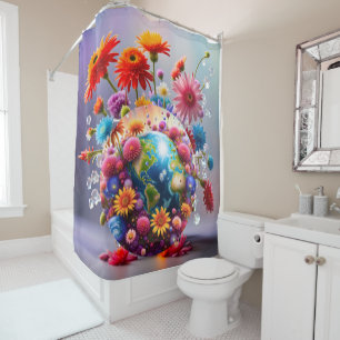 Rideaux De Douche Planète Terre