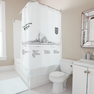 Rideaux De Douche Plans de conception du cuirassé Bismarck BD