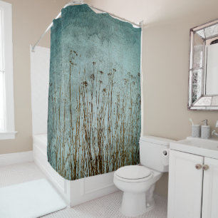 Rideaux De Douche Plantes de automne séché Rustique Vert Bleu Brown