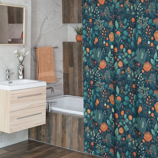 Rideaux De Douche Plantes et fleurs scandinaves (Créateur téléchargé)
