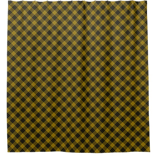 Rideaux De Douche Plaque noire jaune tartan MacLeod (Devant)