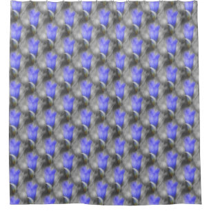 Rideaux De Douche Plaques Blue Gentian