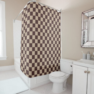 Rideaux De Douche Plateau de contrôle Brown café