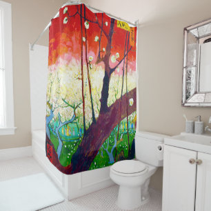 Rideaux De Douche Plum à fleurs (après Hiroshige), Van Gogh