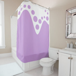 Rideaux De Douche Plum vague douce brillante et bulles