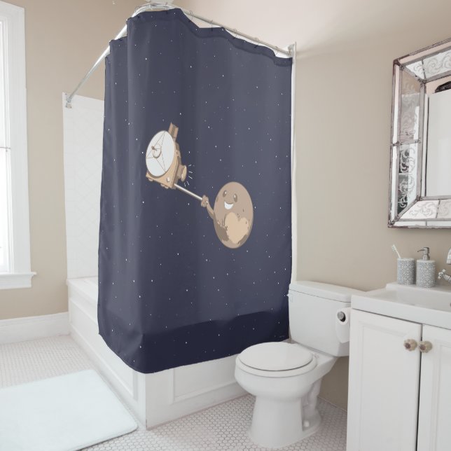 Rideaux De Douche Pluton Selfie (En situation)