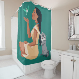 Rideaux De Douche Pocahontas et Pals Amitié forestière