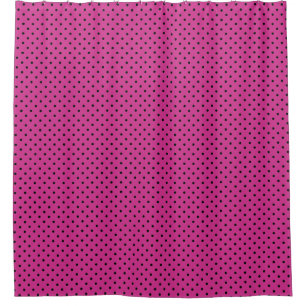 Rideaux De Douche Points noirs et violets Roses modernes