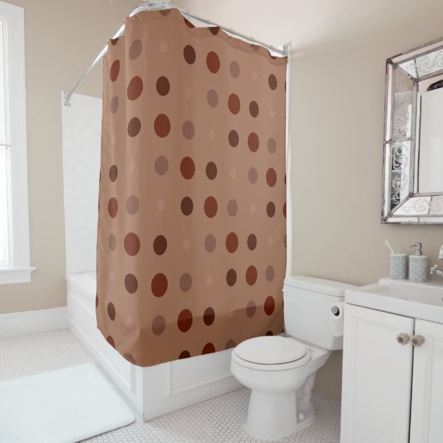 Rideaux De Douche Points rouges et rouillés (En situation)