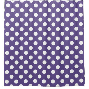 Rideaux De Douche Pois blancs sur ultra violet