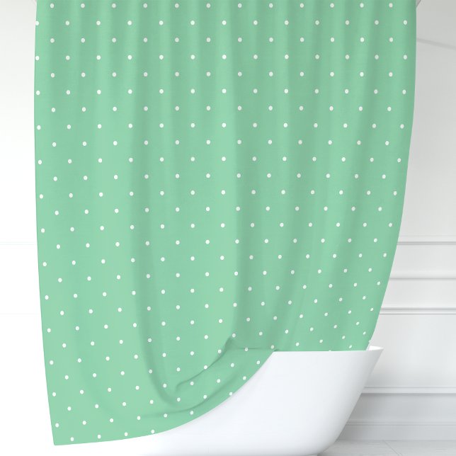 Rideaux De Douche Pois verts et blancs (Créateur téléchargé)