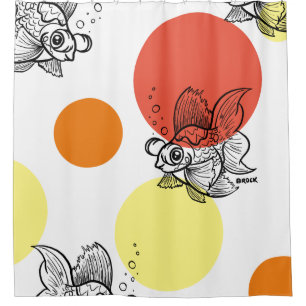 Rideaux De Douche Poisson d'or mousseux