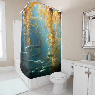 Rideaux De Douche Poisson et Kelp