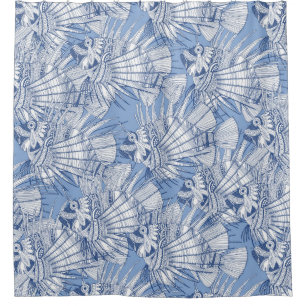 Rideaux De Douche poisson mirage bleu