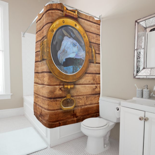 Rideaux De Douche Poisson-seigle (En situation)