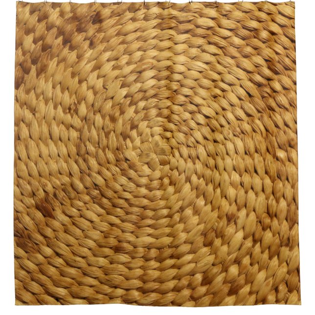 Rideaux De Douche Poitrine tissée : Authenticité Brown texturée (Devant)