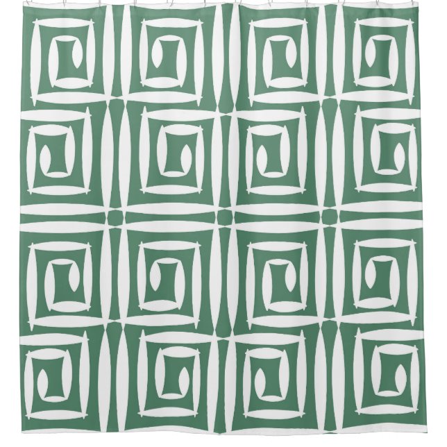 Rideaux De Douche Polygones géométriques Vintage Motif sans fil (Devant)