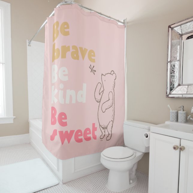 Rideaux De Douche Pooh classique| Sois Courageux, Sois Gentil, Sois  (En situation)