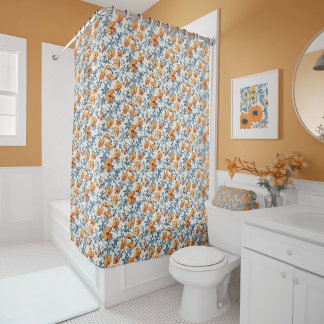Rideaux De Douche Poppies de Californie Art Nouveau