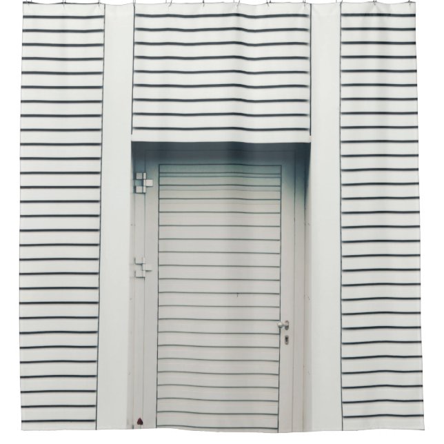 RIDEAUX DE DOUCHE PORTE LOUVER FERMÉE (Devant)