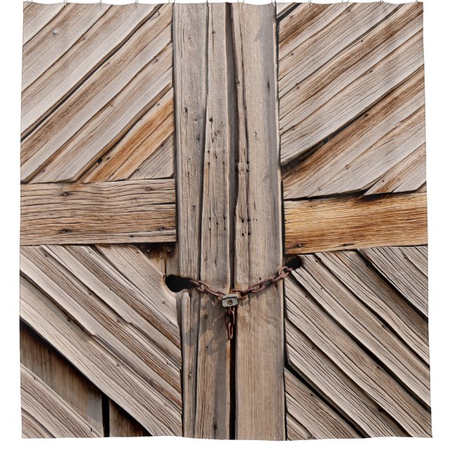 Rideaux De Douche Portes en bois (Devant)
