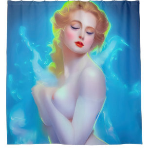 Rideaux De Douche Portrait de déesse Ethereal - Imaginaire Surreal