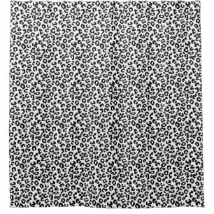 Rideaux De Douche Poster de animal Cheetah en noir et blanc