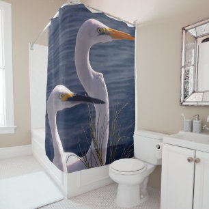 Rideaux De Douche Poster des aigrettes