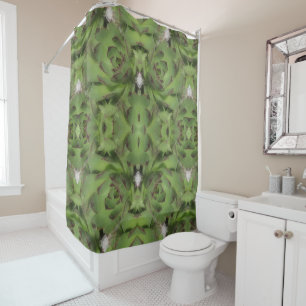 Rideaux De Douche Poules Et Poules Succulentes Abstraites