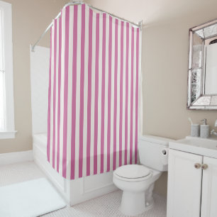 Rideaux De Douche poupée rose rayé rayures roses