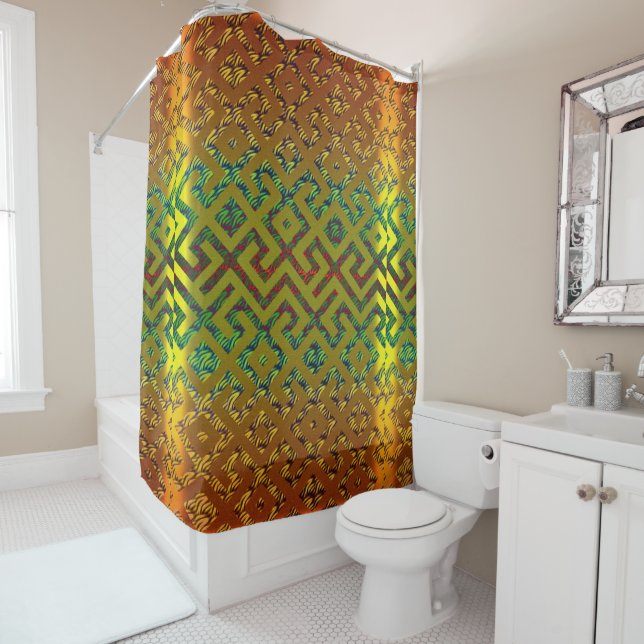 Rideaux De Douche Pourcentage africain (En situation)