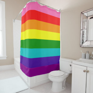 Rideaux De Douche Premier drapeau arc-en-ciel Gay pride original à 8