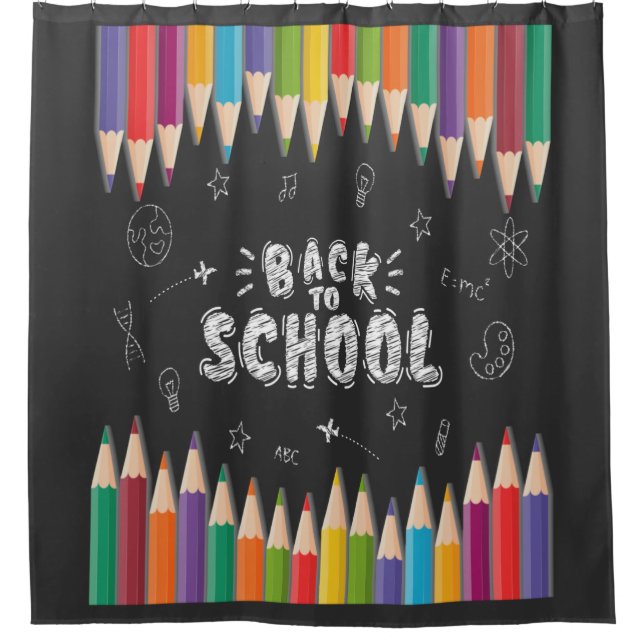 Rideaux De Douche Première Journée De Chemise D'École, Bienvenue À L (Devant)