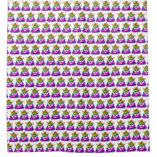 Rideaux De Douche Princesse Crown Rainbow Emoji Poop