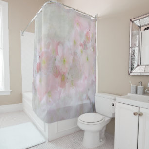 Rideaux De Douche Printemps en fleurs rose
