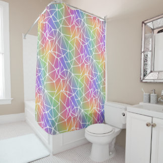 Rideaux De Douche prism synapse net - rainbow web :
