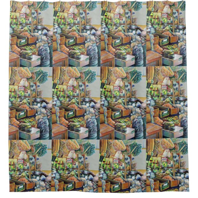 Rideaux De Douche Promesses charmantes d'un centre Fine Tekka Singap (Devant)