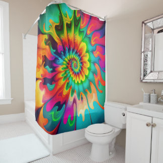 Rideaux De Douche Psychédélique Tie Dye Retro Surreal