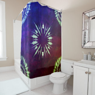 Rideaux De Douche Purple Tie Dye Shower Curtain