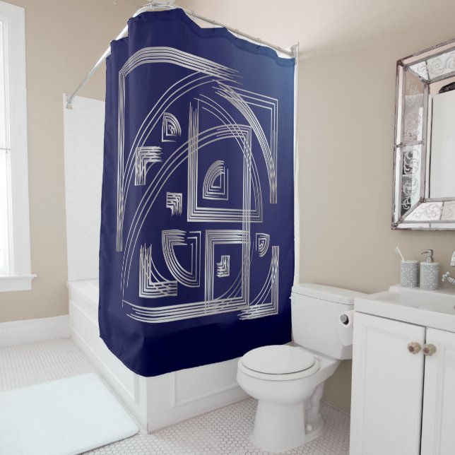 Rideaux De Douche Puzzle Fibonacci (En situation)