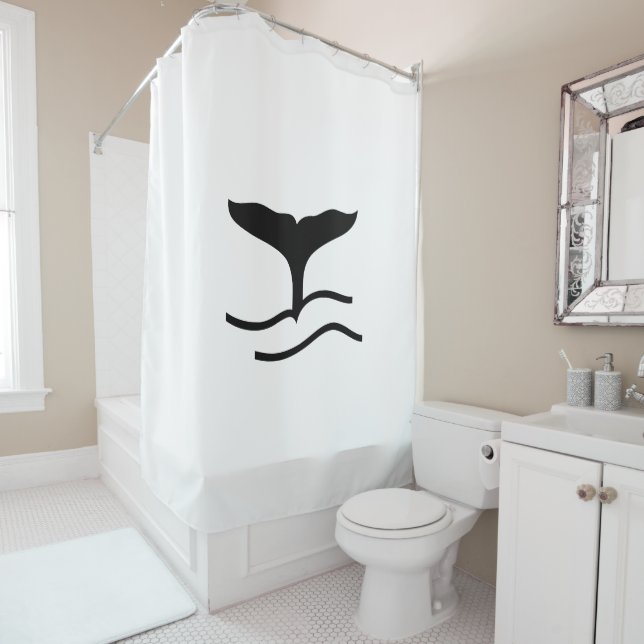 Rideaux De Douche Queue de baleine (En situation)