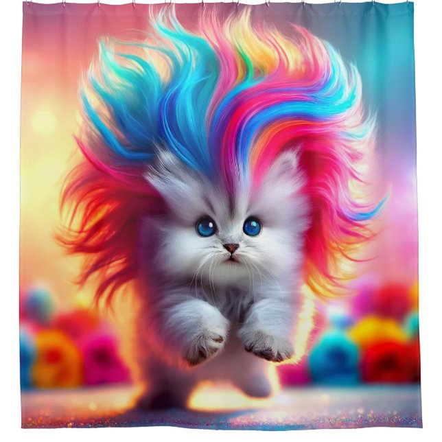 Rideaux De Douche Rainbow Kitten (Devant)