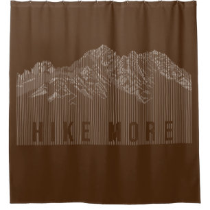 Rideaux De Douche Randonnée Plus Montagnes Blanc