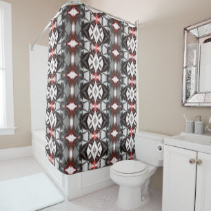 Rideaux De Douche Rapport noir chromé à "ruby", formes virtuelles