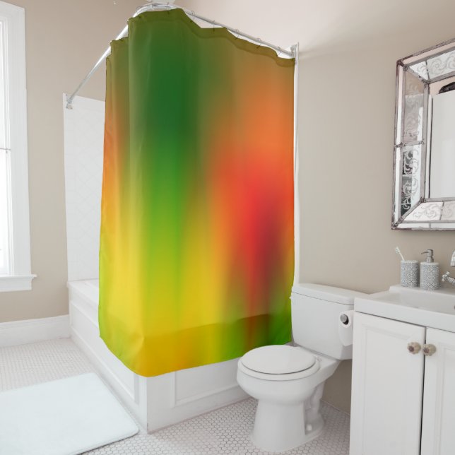Rideaux De Douche Rasta Splash de couleur (En situation)