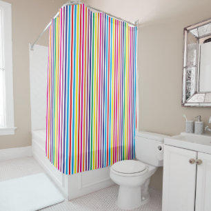 Rideaux De Douche Rayures Colorées