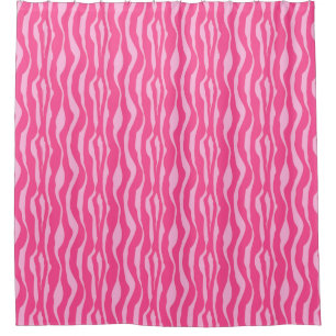 Rideaux De Douche Rayures de zèbre - fuchsia et rose-clair