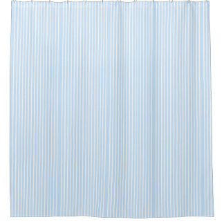 Rideaux De Douche Rayures fines bleu clair