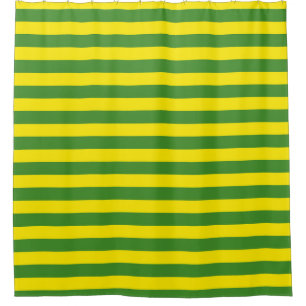 Rideaux De Douche Rayures jaune et verte