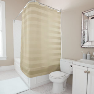 Rideaux De Douche Rayures or et crème